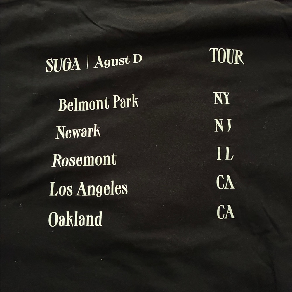 BTS Suga Agust D D-Day Tour T-Shirt XL - Picture 3 of 4